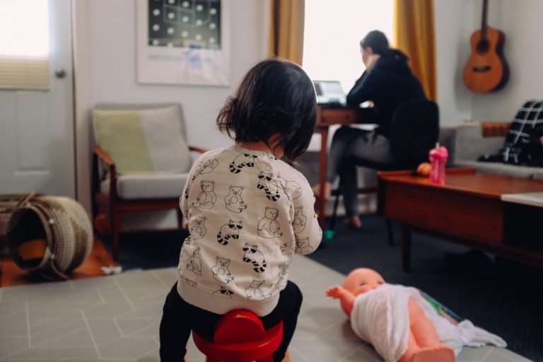 Working from home with children