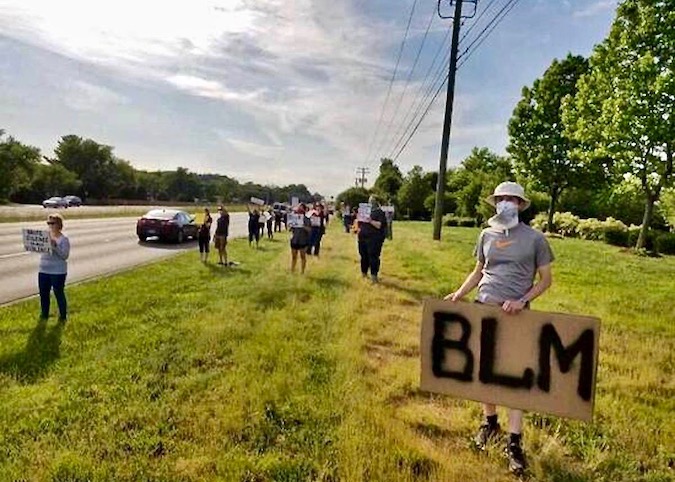 Black Lives Matter demonstrations continue Tuesdays along Rt. 7