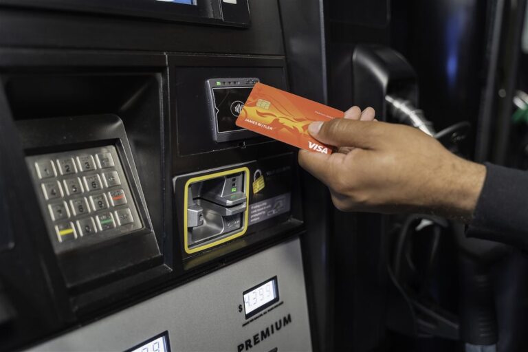 The sun is setting on swiping at the pump