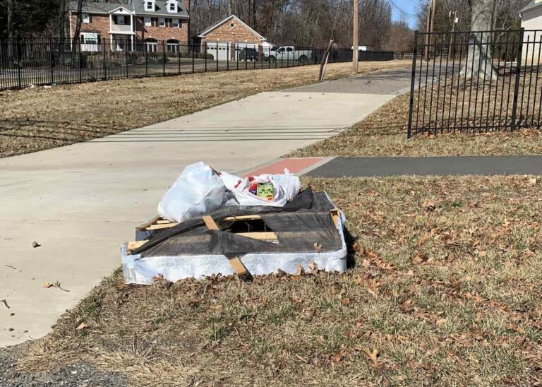 Update to story on trash, mattress dumping