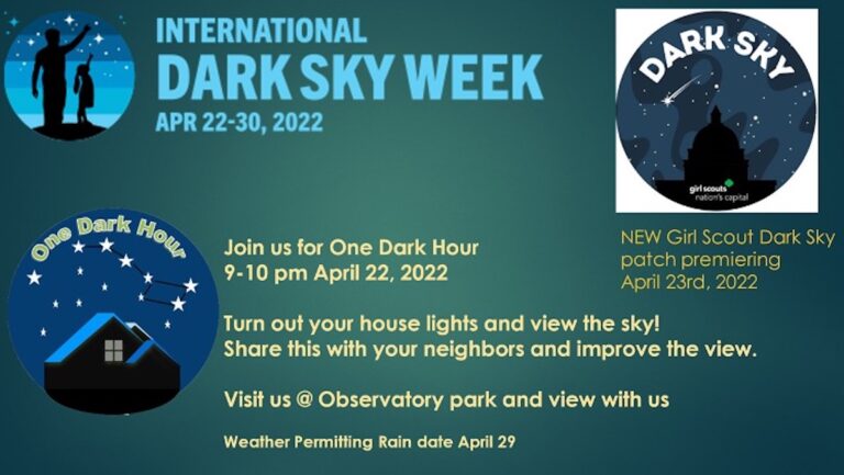 Experience one hour of dark skies on April 22