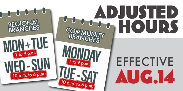 ￼Fairfax County Public Library modifies hours for its branches